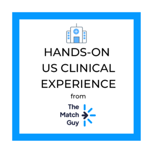 Hands-on US Clinical Experience An image promoting hands-on U.S. Clinical Experience (USCE) rotations, featuring a dynamic visual representation of clinical rotations, highlighting the opportunities and hands-on experiences available for medical trainees.