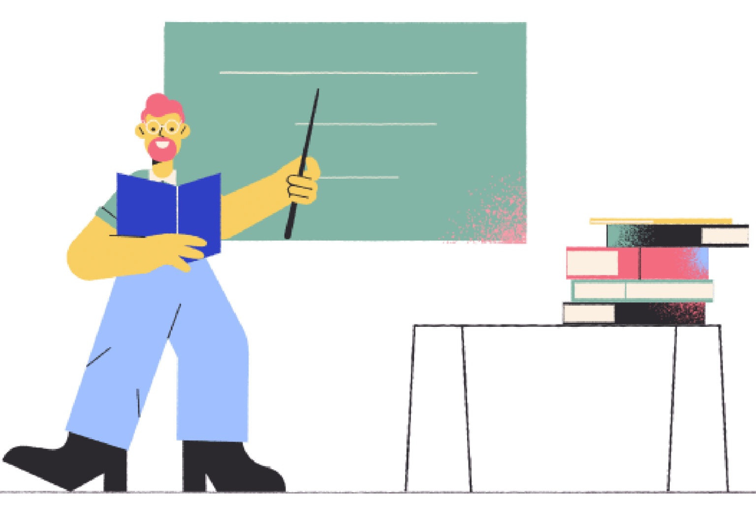 An image featuring a school teacher in the classroom, engaged in teaching and interacting with students. This image reflects the dedication and passion for education encouraged by The Match Guy services.