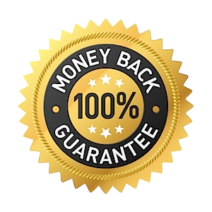 An image featuring a 100% Money Back Guarantee logo. This design emphasizes the assurance and confidence provided by The Match Guy services, ensuring customer satisfaction with a clear and bold statement.