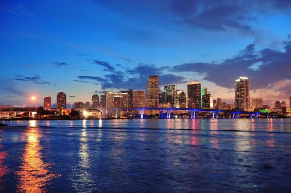 Endocrinology USCE in Miami, Florida An image promoting an Endocrinology U.S. Clinical Experience (USCE) in Miami, Florida, featuring a captivating night scene of the city, highlighting the opportunities and experiences available in this program.