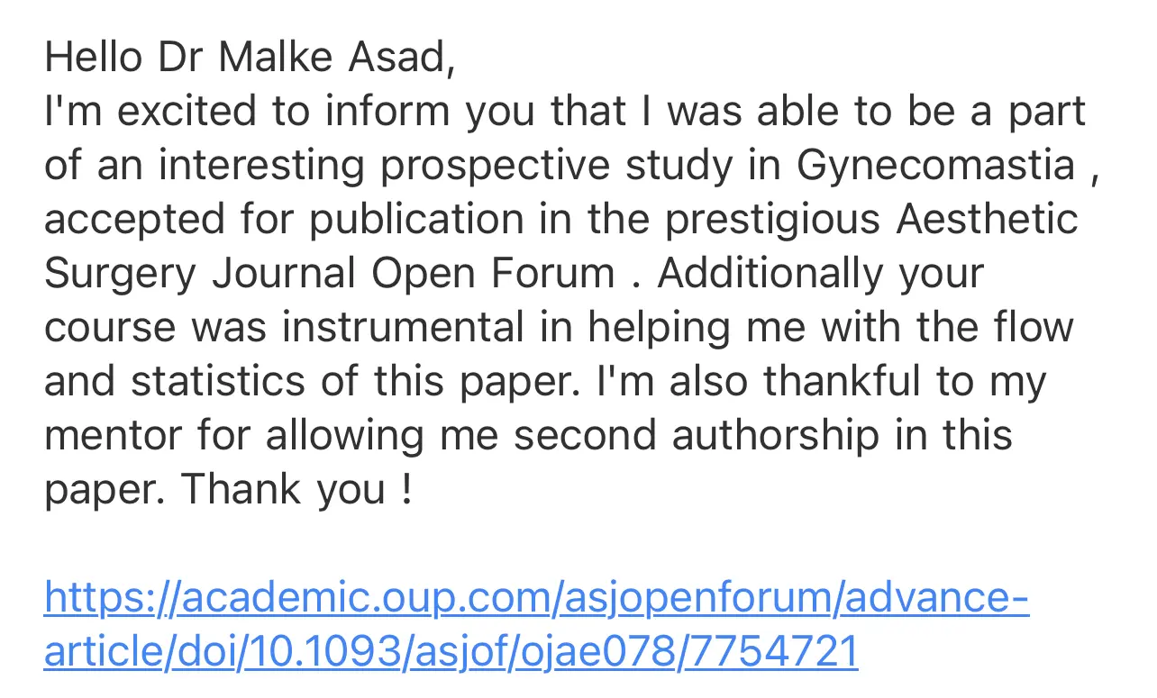 Helped Students Go from Idea to Publication: An image promoting the success stories of students who have benefited from The Match Guy services, emphasizing the effectiveness of the research course in guiding students from initial concept to publication.